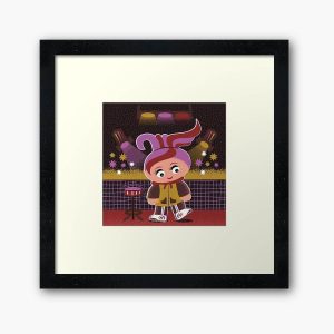 Girl on the dance floor-framed-art-print 2