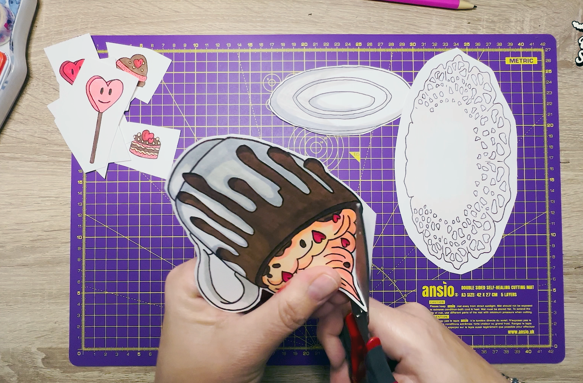Step 3: Cutting the paper elements