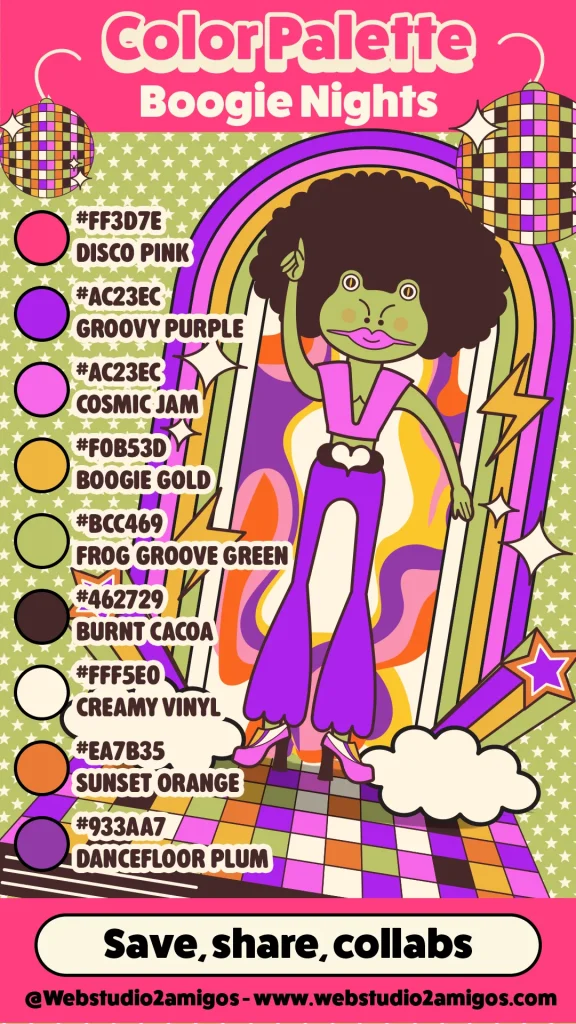 Color-palette-disco-frog